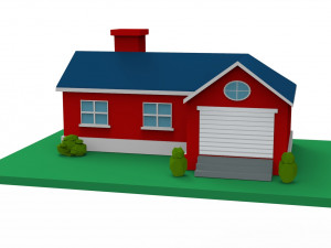 Cartoon House 3D Buildings 3D Модель