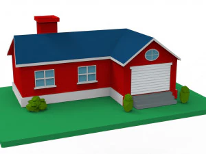 Edif&iacute;cios 3D de casas de desenhos animados Modelo 3D
