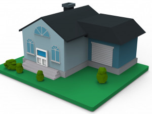Cartoon House 3D Buildings 3D Модель