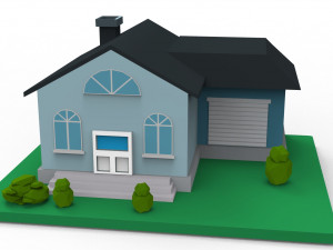 Cartoon House 3D Buildings 3D Модель