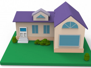 Cartoon House 3D Buildings 3D Модель