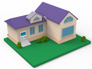 Cartoon House 3D Buildings 3D Модель