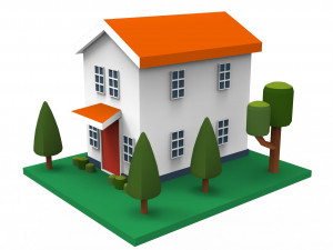 Cartoon House 3D Buildings 3D Модель