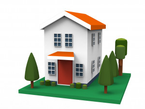 Cartoon House 3D Buildings 3D Модель
