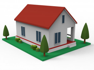 Cartoon House 3D Buildings 3D Модель