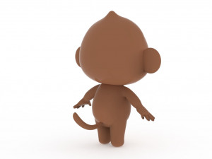 Cartoon Monkey Rigged Modelo 3D