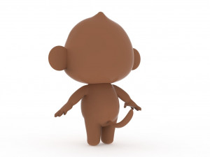 Cartoon Monkey Rigged Modelo 3D