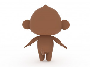 Cartoon Monkey Rigged Modelo 3D