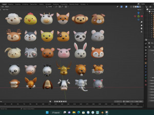 Animal Head Pack 001 3D Модель