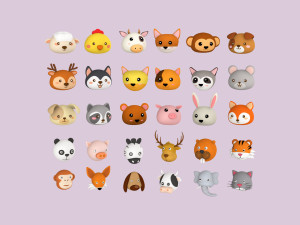 Animal Head Pack 001 3Dモデル