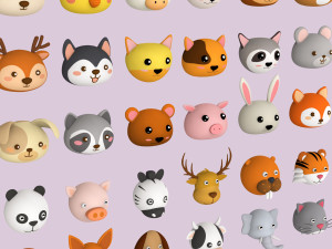 Animal Head Pack 001 3D Модель
