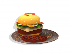 Cartoon Food Collection 01 Modello 3D