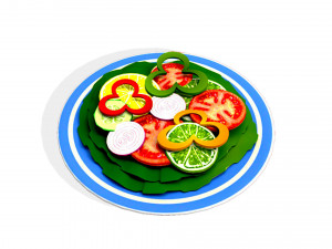 Cartoon Food Collection 01 Modello 3D