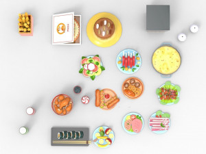 Cartoon Food Collection 02 3Dモデル