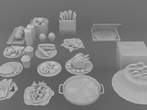 Cartoon Food Collection 02 3Dモデル