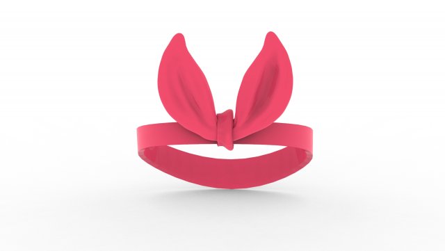 Headband Bow 3D 3D Model .c4d .max .obj .3ds .fbx .stl .blend 