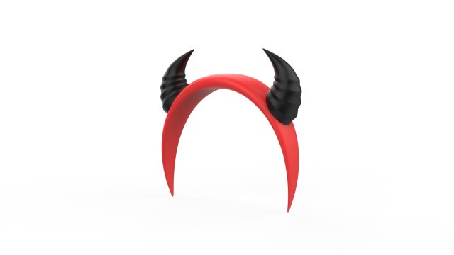 Headband flat carnival v001 3D Model .c4d .max .obj .3ds .fbx .stl .blend 