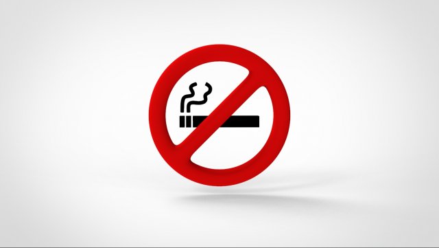 No Smoking Icon v001 Model 3D .c4d .max .obj .3ds .fbx .stl .blend 