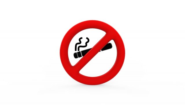 No smoking icon v002 Modèle 3D .c4d .max .obj .3ds .fbx .stl .blend 