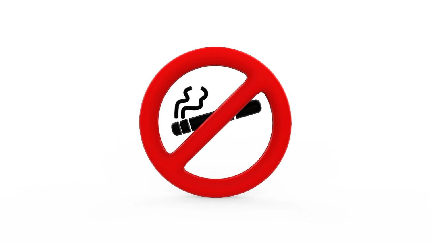 No smoking icon v002 3D Model .c4d .max .obj .3ds .fbx .stl .blend 
