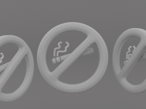 No smoking icon v002 Modèle 3D