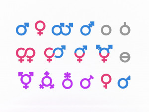 Gender symbols collection v001 3Dモデル