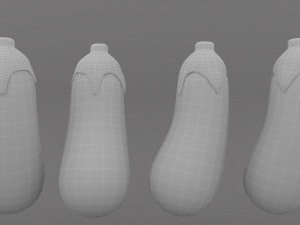 Eggplant Fruit v002 3D Model