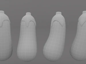 Eggplant Fruit v002 3D Model