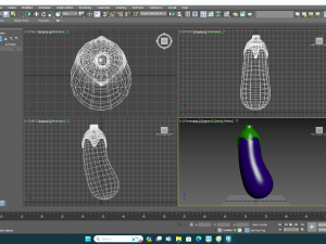 Eggplant Fruit v002 3D Model