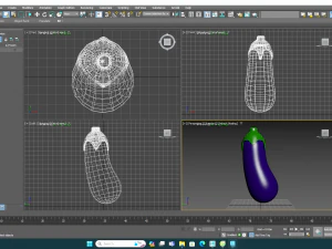 Eggplant Fruit v002 3D Model