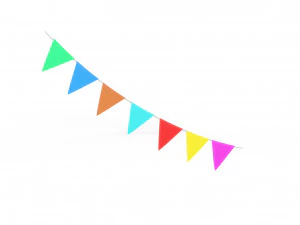 Carnival Garland low poly 3D Model