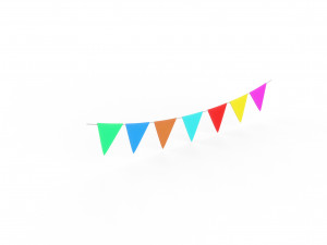 Carnival Garland low poly Model 3D