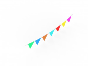 Carnival Garland low poly Model 3D
