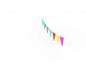 Carnival Garland low poly 3D Model