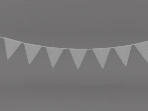 Carnival Garland low poly 3D Model