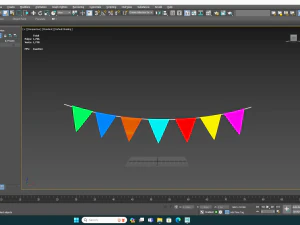 Carnival Garland low poly 3D Model