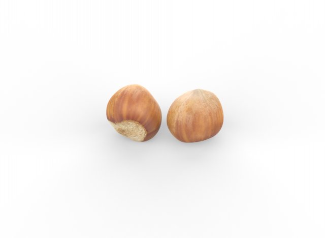 Hazelnuts low poly 3D 模型 .c4d .max .obj .3ds .fbx .stl .blend 