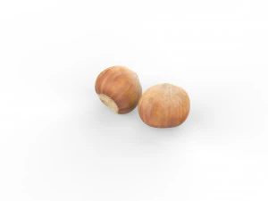 Nocciole basso poli Modello 3D