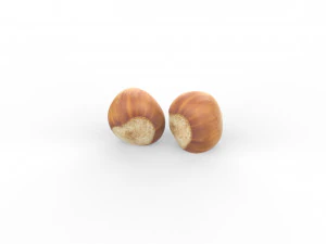 Nocciole basso poli Modello 3D