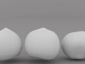 Nocciole basso poli Modello 3D