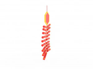 New Year Firecracker v001 3D Model