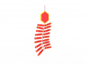 New Year Firecracker v001 3D Model