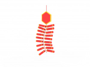 New Year Firecracker v001 Modèle 3D