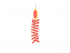 New Year Firecracker v001 3D Model