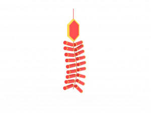 New Year Firecracker v001 Modèle 3D
