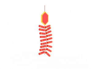New Year Firecracker v001 3D Model