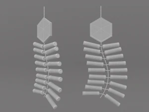 New Year Firecracker v001 3D Model