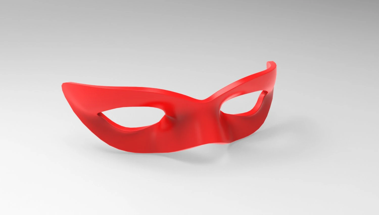 Red basic mask v001 3D Model .c4d .max .obj .3ds .fbx .stl .blend 