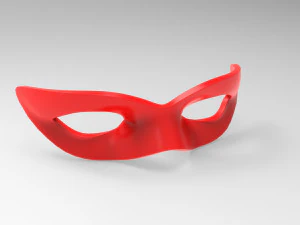 लाल बुनियादी मुखौटा v001 3D मॉडल