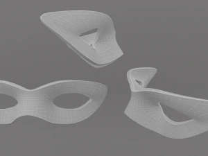 Red basic mask v001 3D Model
